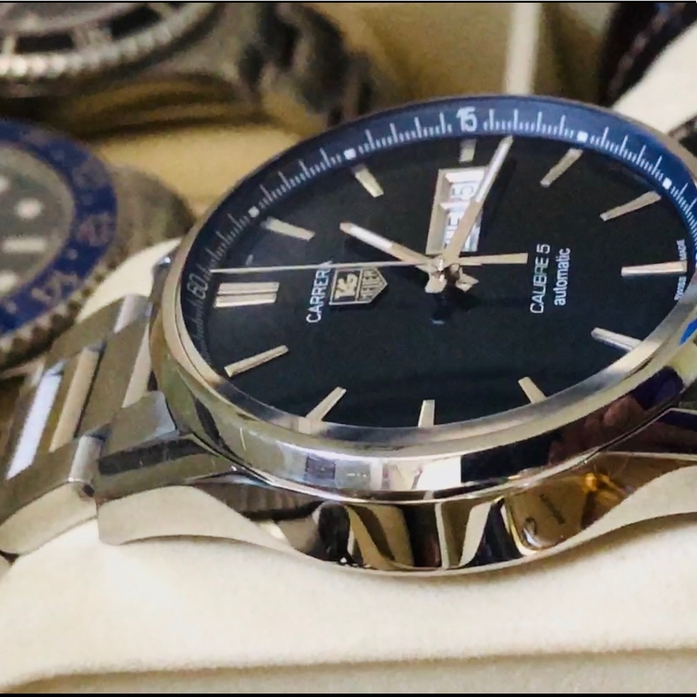 Tag Heuer Calibre 5 Blue- Like New- Box/Card incl.